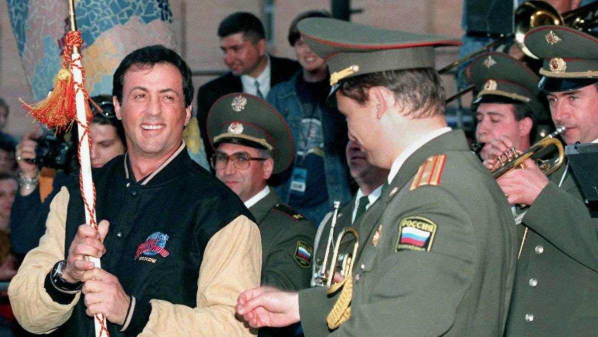 Сильвестр Сталлоне в Москве 1997 год