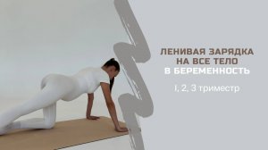 ЛЕНИВАЯ ЗАРЯДКА НА ВСЕ ТЕЛО В БЕРЕМЕННОСТЬ 1, 2, 3 триместр