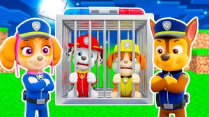 ЩЕНЯЧИЙ ПАТРУЛЬ СЕЛ В ТЮРЬМУ в МАЙНКРАФТ ПОБЕГ ЗАКЛЮЧЁННЫХ