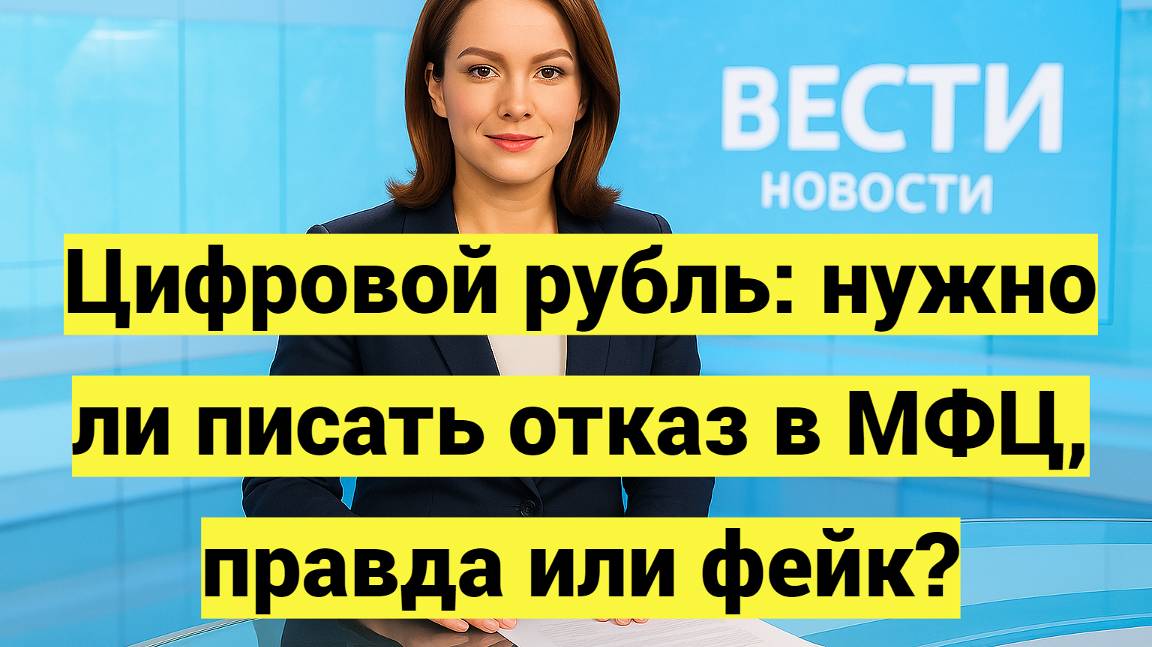 Цифровой рубль: нужно ли писать отказ в МФЦ, правда или фейк? смотреть онлайн