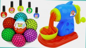 Мультики для детей. Пропускаем через мясорубку мячики антистресс. Мультики залипалки для малышей