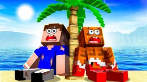 МЫ ЗАСТРЯЛИ НА НЕОБИТАЕМОМ ОСТРОВЕ В МАЙНКРАФТ!