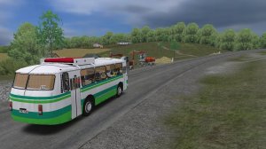 Поездка на ЛАЗ-ДАЗ-695НГ по маршруту №100 по карте Чистогорск 0.9