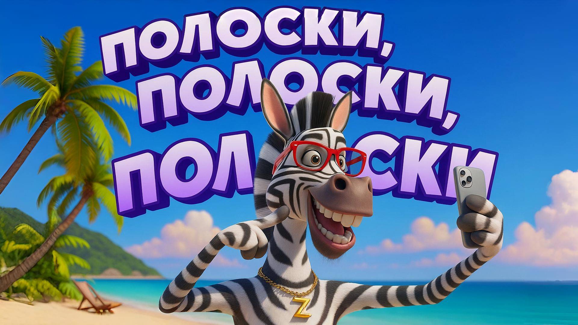 ПОЛОСКИ ПОЛОСКИ. Зебра танцует! Детская песенка-хит 2025 смотреть онлайн