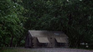 Ливень на улице, Уютные моменты в кемпинге Внутри — С Моей собакой в НАДУВНОЙ ПАЛАТКЕ