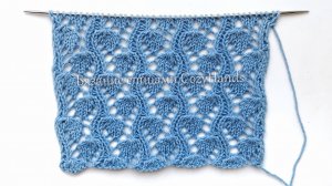 Оригинальный ажурный узор спицами  Мелкие ягодки для летнего вязания