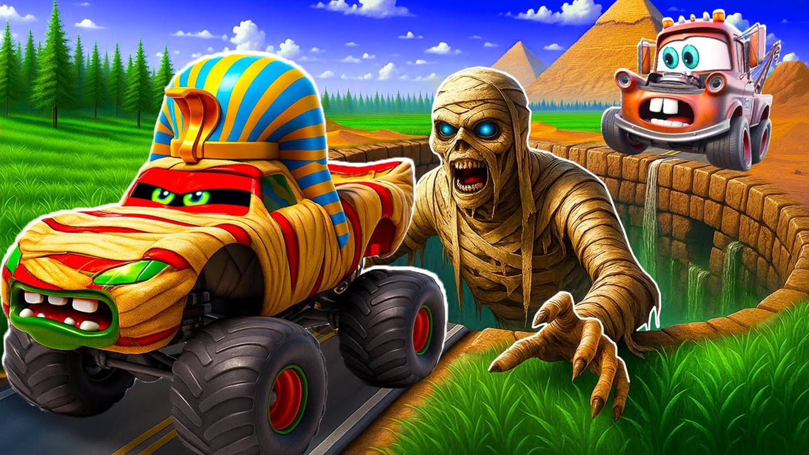 👻⭐ТАЧКИ МОЛНИЯ МАКВИН ПРОТИВ МУМИИ 👻⭐МУЛЬТИКИ ДЕТЯМ