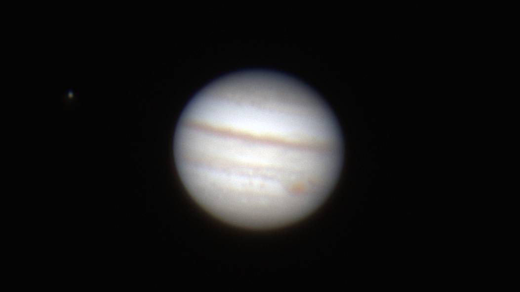 Планета Юпитер в телескоп, реальное видео