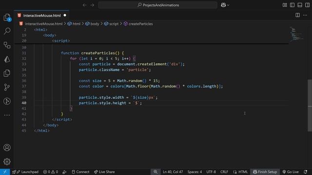 Interactive Mouse Particle Effect | HTML/CSS/JS Tutorial смотреть онлайн