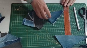 Лоскутный джинсовый блок-начало большого проекта!