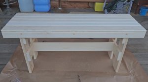 Лавочка в Баню легко, дешёво и просто. Дешевле купить. Легко собрать.