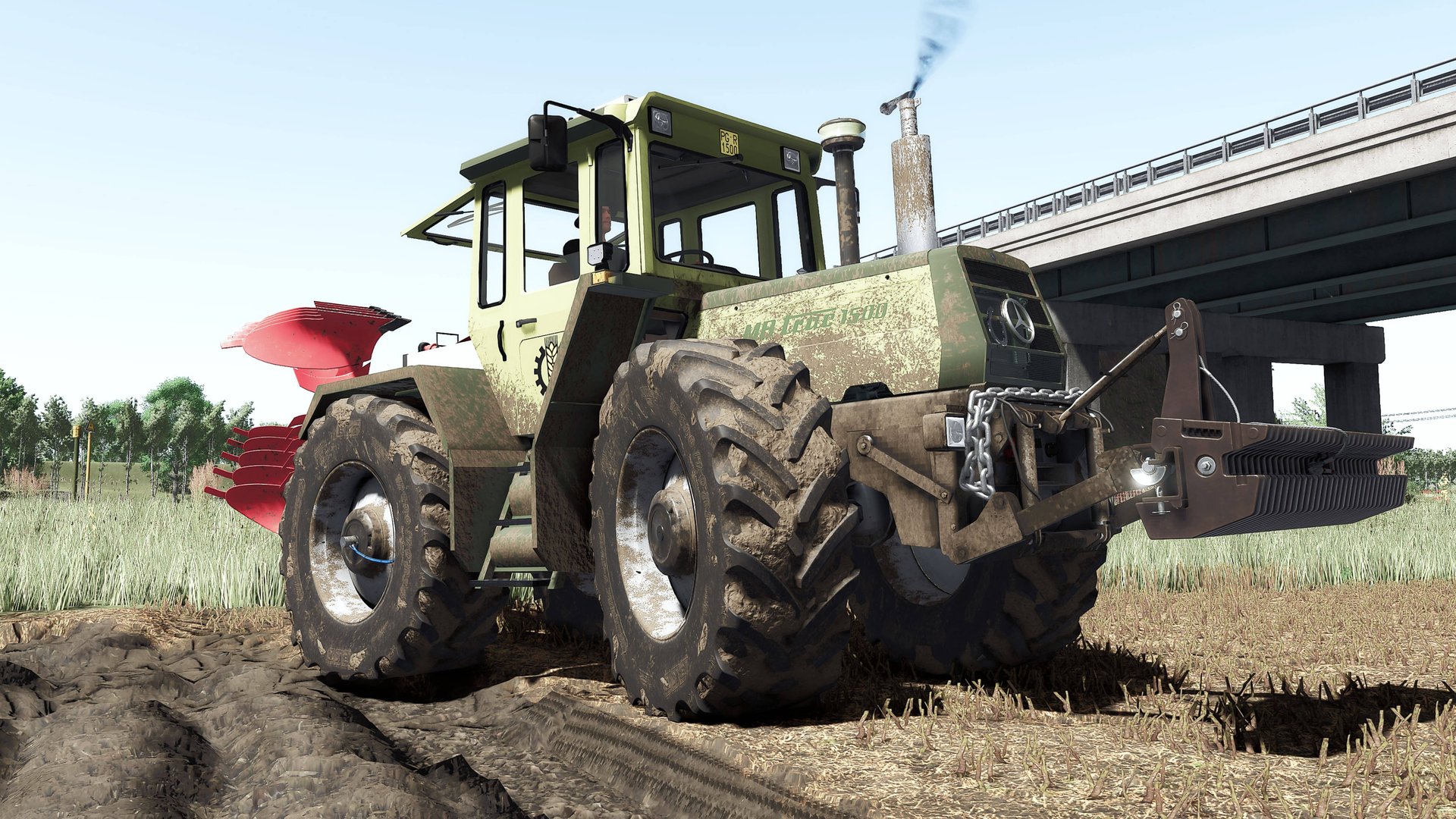 Mercedes-Benz MB-Trac 1500 Пахота FS25 Polesine смотреть онлайн