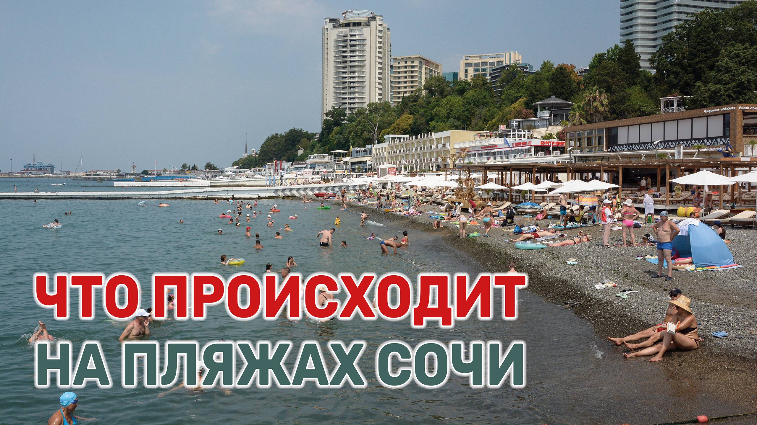 Так выглядит Центральный пляж Сочи. Присоединяйтесь к отдыхающим! смотреть онлайн