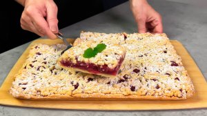 Шикарный вишневый пирог! Нежное рассыпчатое тесто и МНОГО ягодной ароматной начинки!