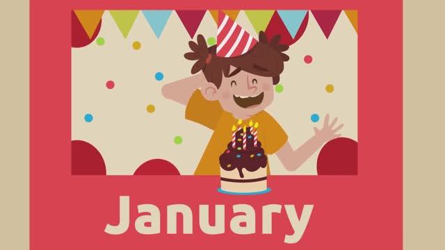 Months of the Year song - Vocabulary for Kids смотреть онлайн