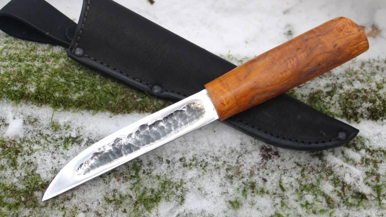 Нож "Якут" ручной ковки из стали Х12МФ смотреть онлайн