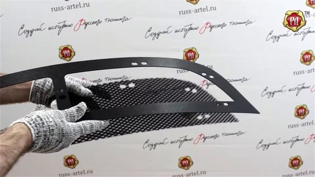 Защитная сетка решетки переднего бампера Volkswagen Tiguan 2011-2015 (rus-artel.ru)