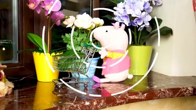 Готовлю игрушкам — Свинка Пеппа готовит печенье и овощной суп — Игры в пластилин Плей До для детей смотреть онлайн