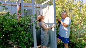 Дачные новости. Сделали душ. Пеку вкуснейший ягодный пирог.