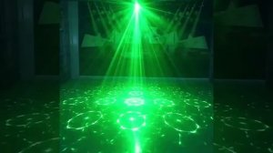 Лазер 2 луча с RGBW подсветкой и пультом