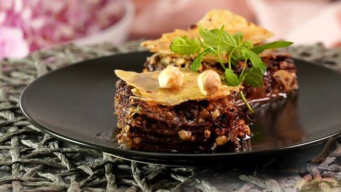 Впечатлит даже искушенных гурманов. ШОКОЛАДНАЯ БАКЛАВА С ФУНДУКОМ