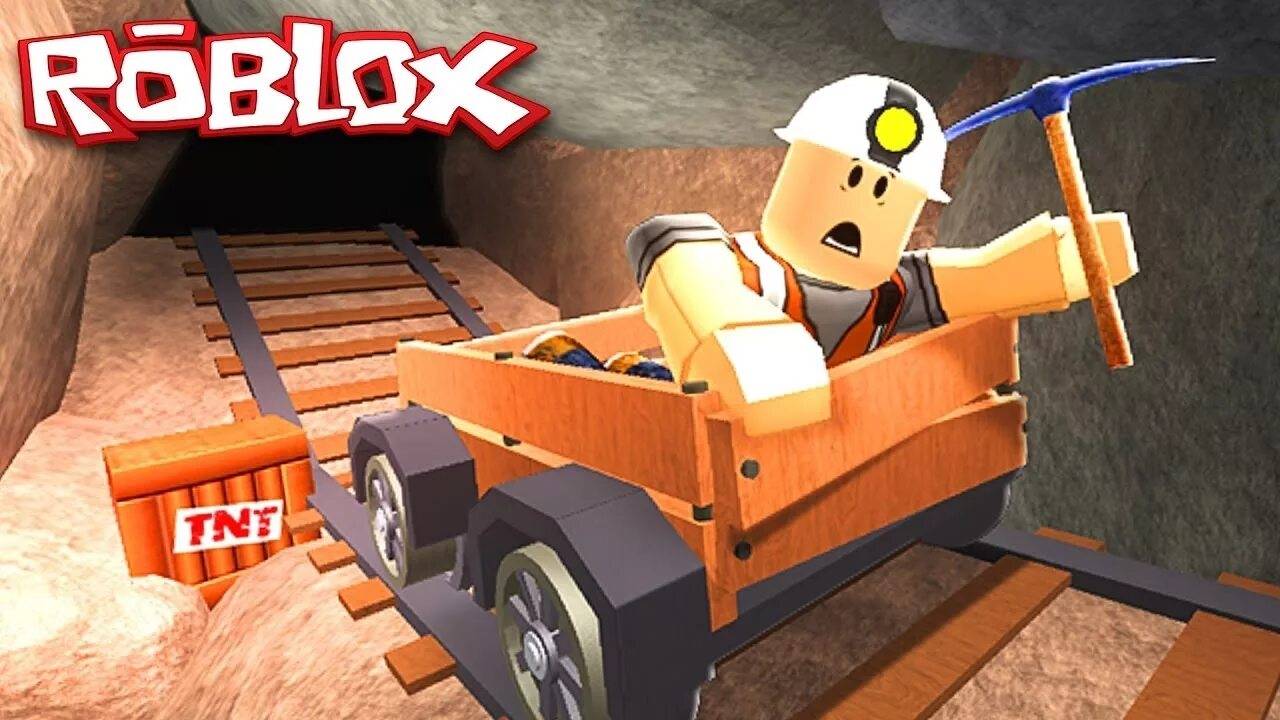 ROBLOX Выбраться из ПЕЩЕРЫ в которой живет ДИНОЗАВР Игра Escape The Mine Obby смотреть онлайн