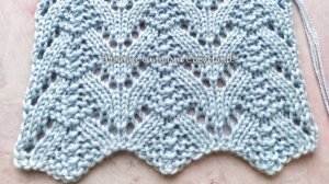 Красивый ажурный узор спицами ⭐ Для вязания летних маечек, джемперов ⭐ Схема
