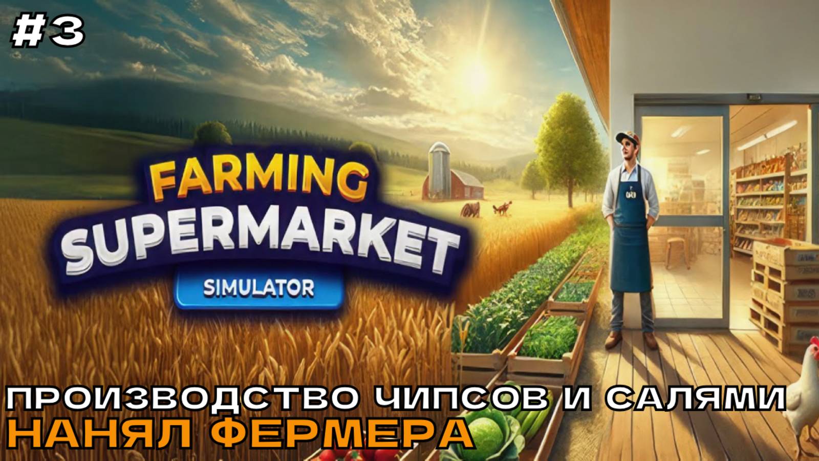 Farming & Supermarket Simulator #3 Производство чипсов и солями. Нанял фермера.