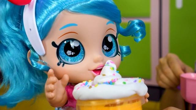 Куклы Кинди Кидс готовят кексы и пончики! Игры для детей в слаймы и пластилин Плей До смотреть онлайн