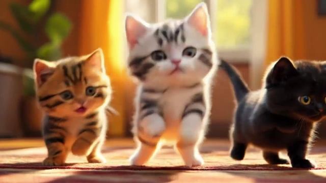 красивые коты танцуют