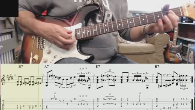 Shotgun Blues in E(guitar cover,tab,backing track) смотреть онлайн