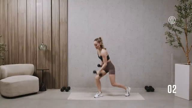 Heather Robertson 30MIN Full Body MetCon _ Metabolic Conditioning Workout with Dumbbells смотреть онлайн