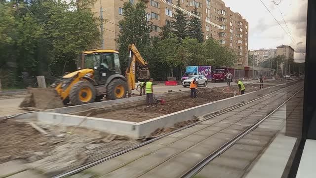 от улицы Металлургов до к/т Слава на трамвае 36 (06.08 2025)