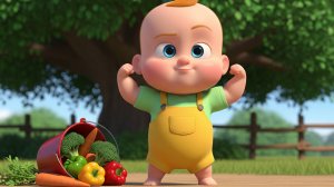 Малыш в деревне и овощной урожай  |  Детская обучающая песня