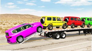 Мультики про машинки. Транспортировка машин на грузовике. Смотреть онлайн мультики для детей