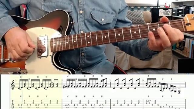 Hybrid Picking in Dm(guitar cover,tab,backing track) смотреть онлайн