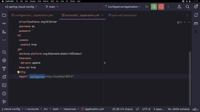 16. Updating Accounts Microservice to read properties from Config Server смотреть онлайн