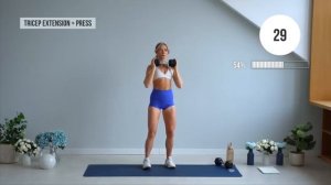 growingannanas Calisthenics 30 MIN FULL BODY BURN - NO JUMPING - With Weights (Advanced) Home Workou