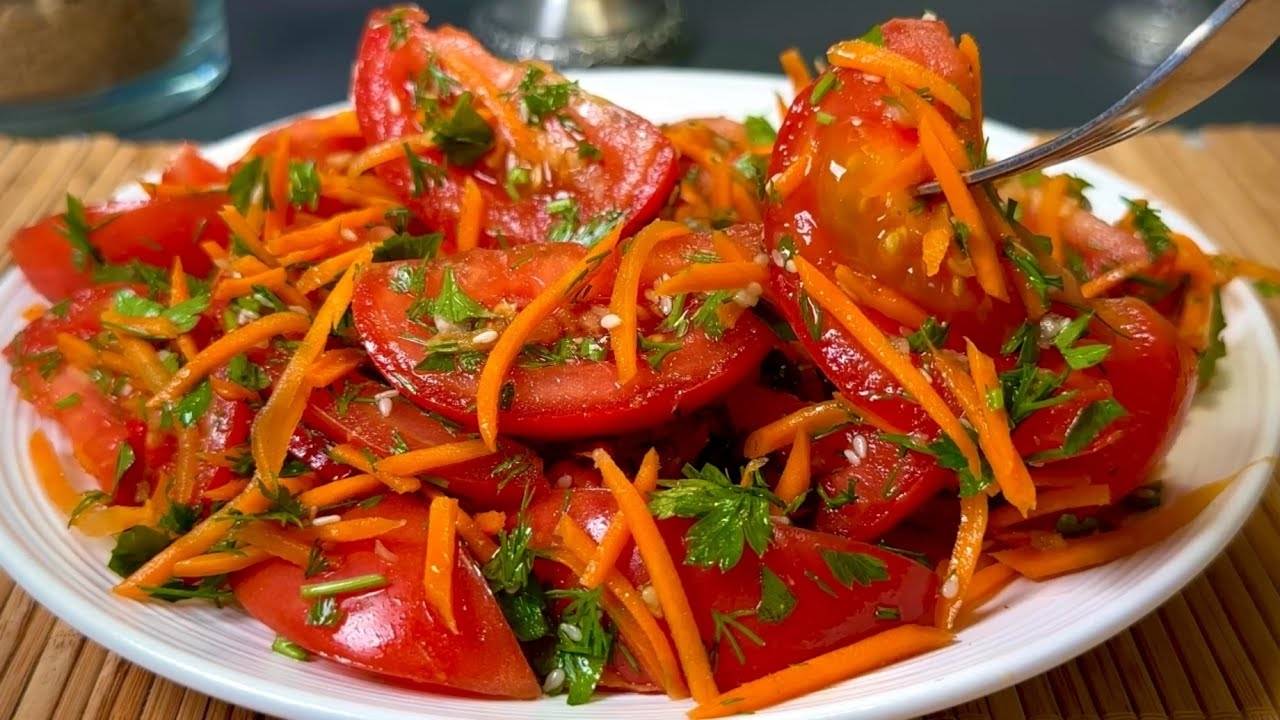Быстрый рецепт, ПОМИДОРЫ по-корейски! Идеальная закуска для вашего стола! смотреть онлайн