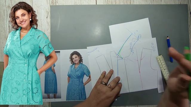 Моделирование. Красивое платье. Выкройка № 1786. смотреть онлайн