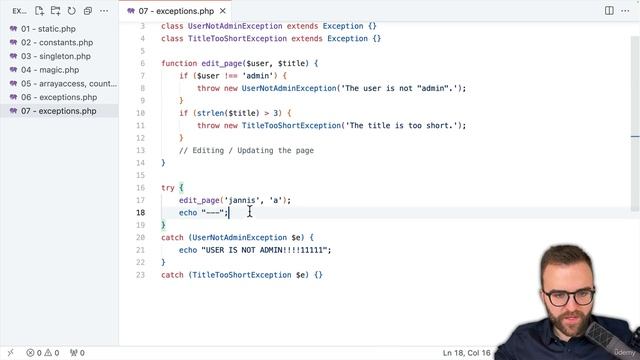 34-08. Custom Exceptions Craft Precision Error Handling смотреть онлайн
