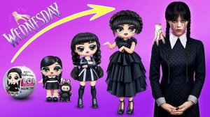 Уэнсдей Аддамс растет! Идеи и поделки для кукол ЛОЛ ОМГ!