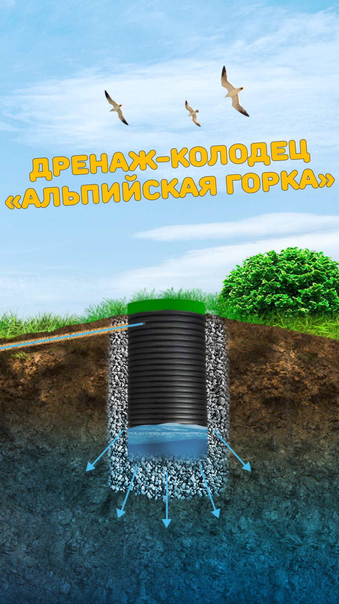 Альпийская горка как отвод стоков из септика 🌿💧 #Септик #КанализацияНаДаче #АльпийскаяГорка #дача смотреть онлайн