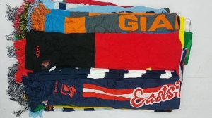 38098 Шарфы футбольные, фанатские, 6пак, Football scarves, секонд (extra) оптом