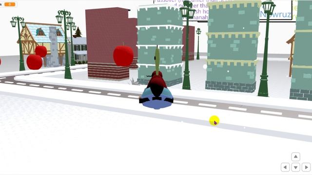 Пример 3д мира. Зимний город. смотреть онлайн