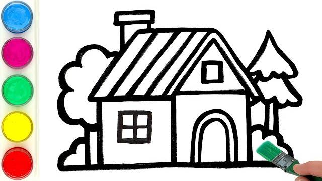 Рисуем и раскрашиваем дом своими руками. Детям и начинающим смотреть онлайн