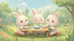 Зайки кушать собрались Ам-Ам, Хрум-Хрум