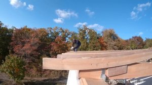 Дом из газоблока, своими руками. Второй этаж фермы, крыша .