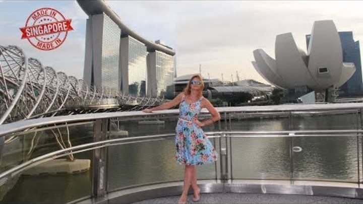 СИНГАПУР. Зоопарк в Сингапуре. Мост Хеликс. Колесо обозрения. Сады у залива ?