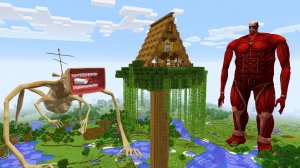 МАЙНКРАФТ ВЫЖИВАНИЕ ПРОТИВ КОЛОС ГИГАНТ И РОГОГОЛОВЫЙ В MINECRAFT | Детский Ютуб